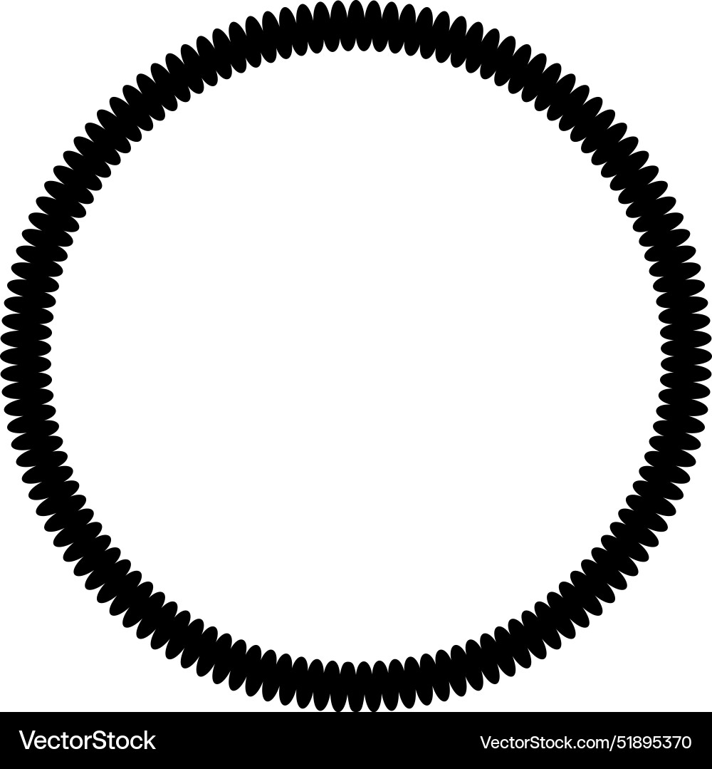 Abstract black bold circle geometric monochrome Abstract black bold circle geometric monochrome vector image