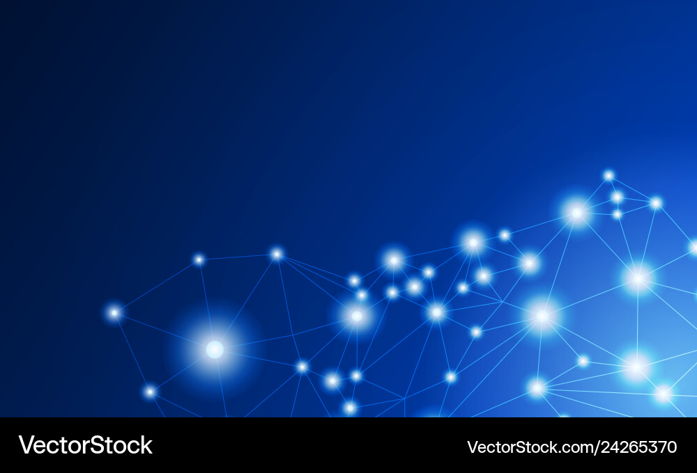 Abstract network connection dots and lines vector image