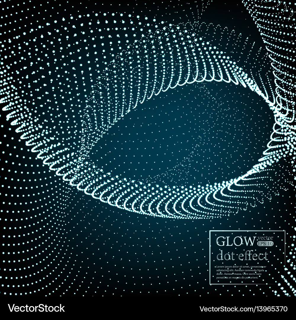 Array with dynamic particles 3d technology style Array with dynamic particles 3d technology style Vector Image