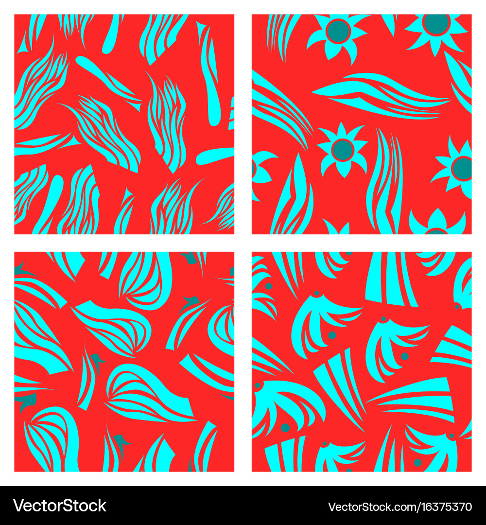 Assembly of patterns in bright style Vector Image