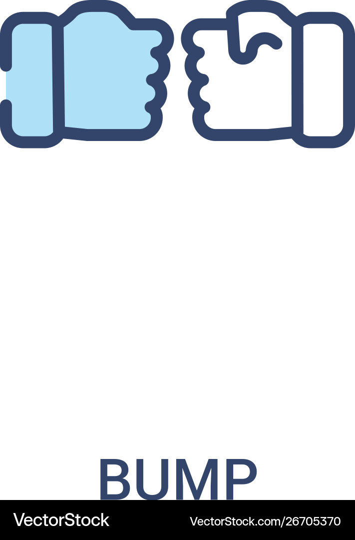 Bump concept 2 colored icon simple line element Vector Image