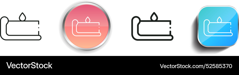 Cheesecake icon thin linear regular and button vector image