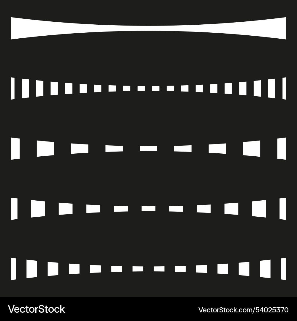 Dashed line curved stripe design geometric Vector Image
