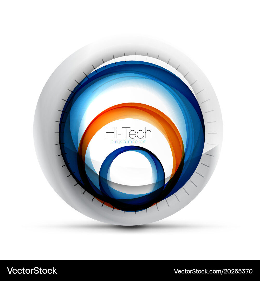Digital techno sphere web banner button or icon Vector Image