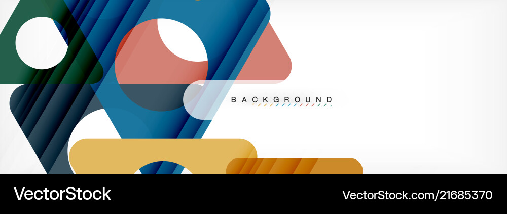 Geometric background circles and triangles shapes Vector Image