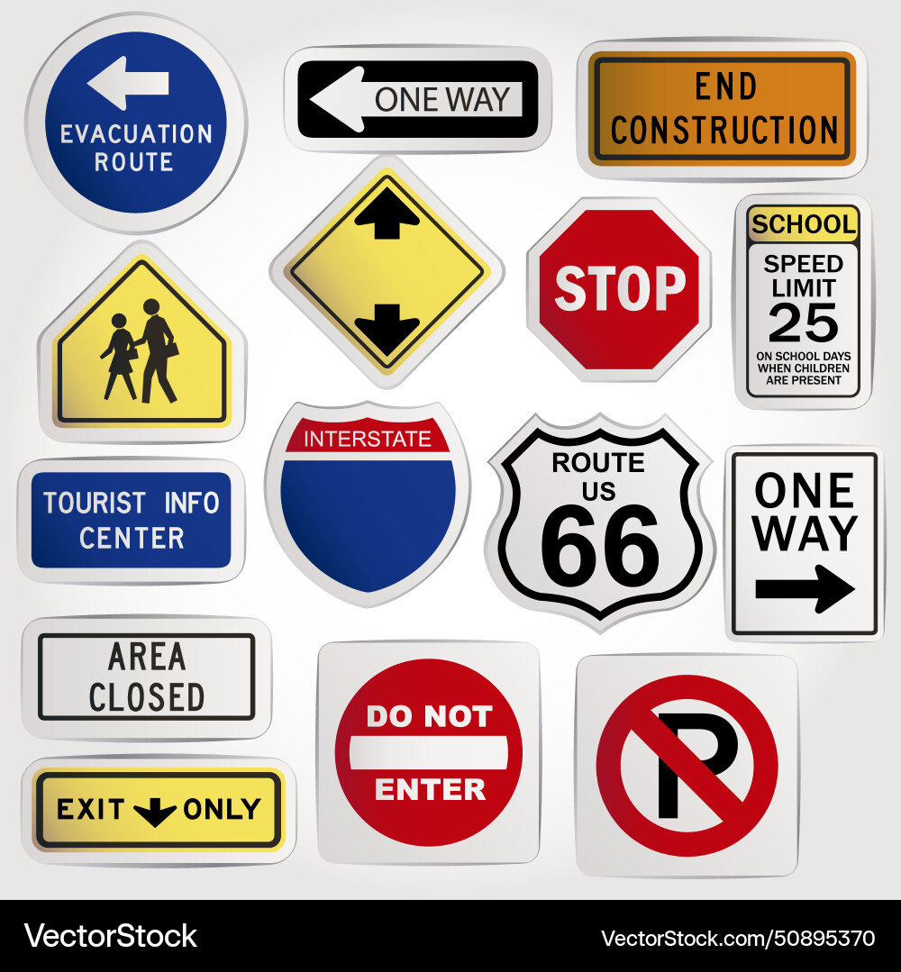 Guide signs set of iso prohibited actions p Guide signs set of iso prohibited actions p Vector Image