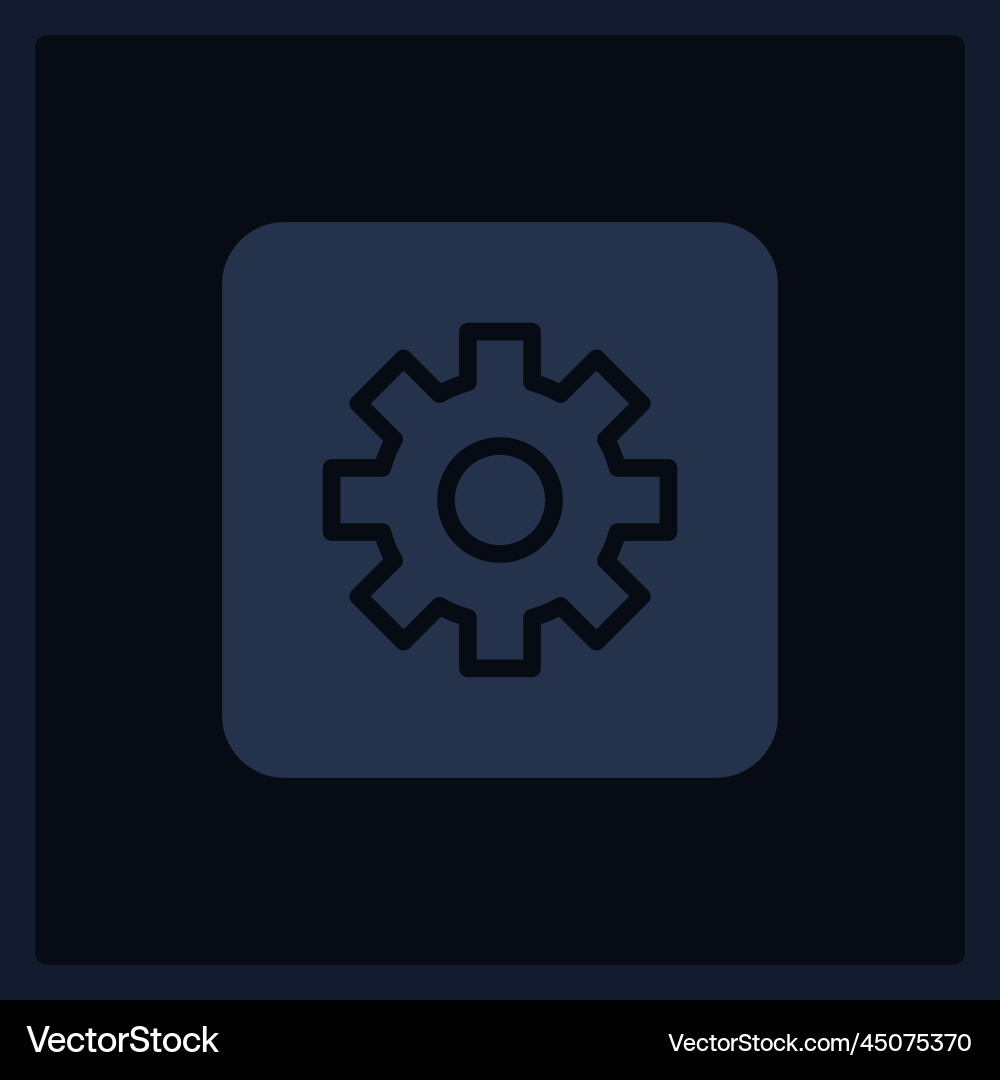Inactive settings button ui element template Inactive settings button ui element template Vector Image