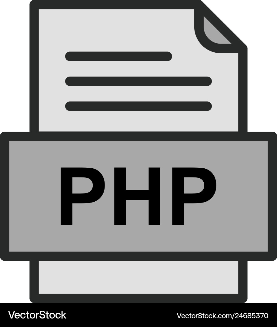 Php Datei Dokument Symbol Vektorbild