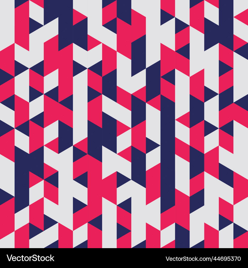 Red geometric seamless pattern abstract background Vector Image
