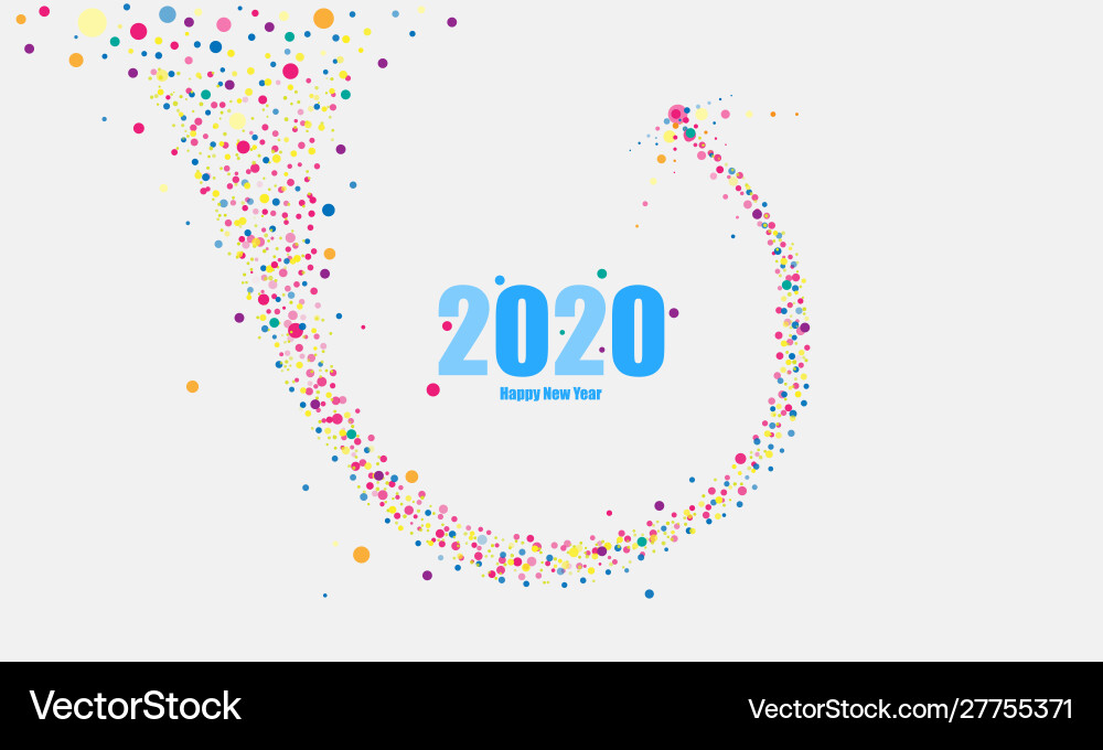 2020 background with happy new year multi color 2020 background with happy new year multi color Vector Image