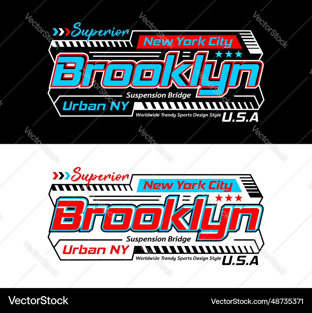 Brooklyn urban modern sports automotive typeface Brooklyn urban modern sports automotive typeface vector image