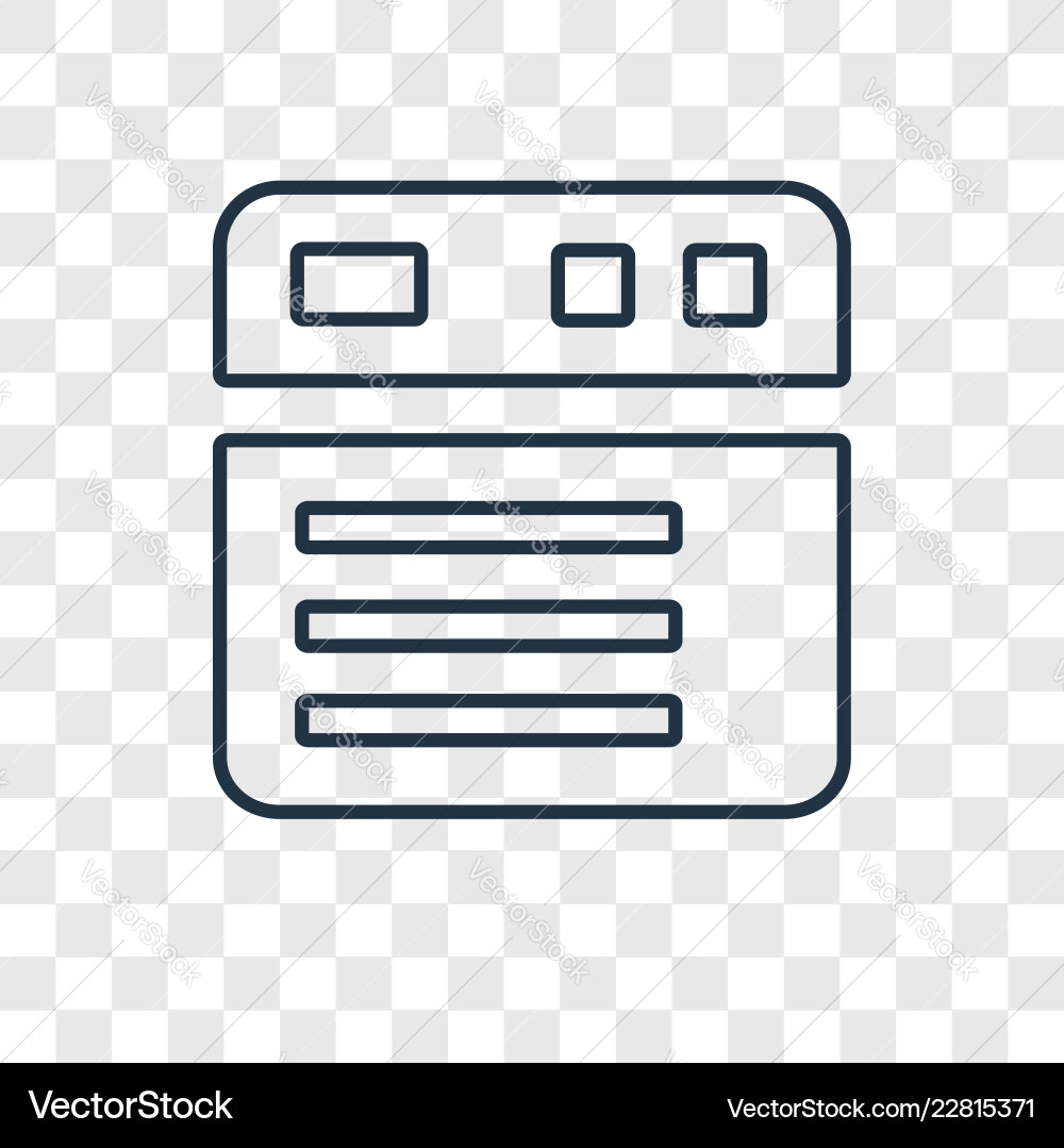 Browser concept linear icon isolated Browser concept linear icon isolated vector image