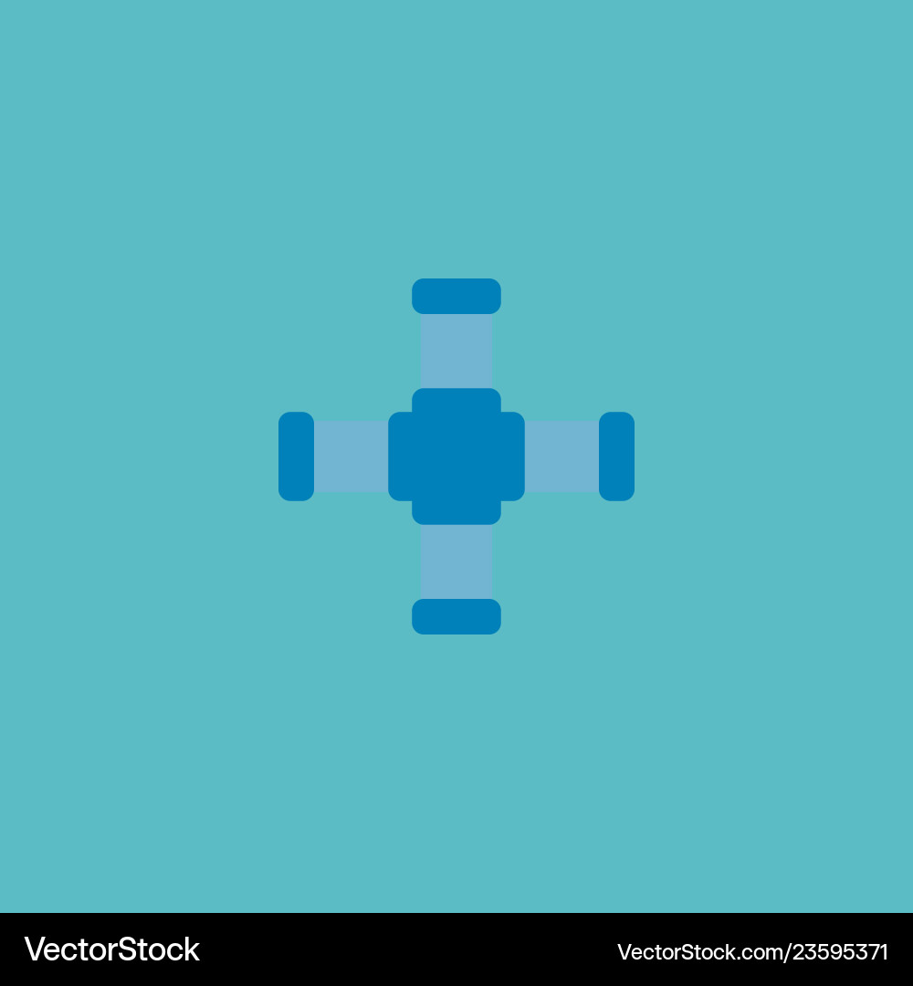 Crossed pipeline icon flat element Vector Image