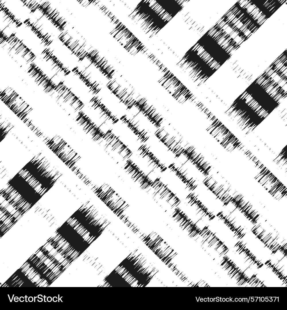 Diagonal glitch pattern rough digital stripe vector image