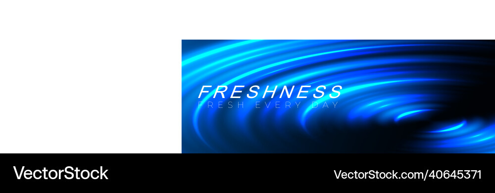 Dynamic round wave blue curved circle structure vector image