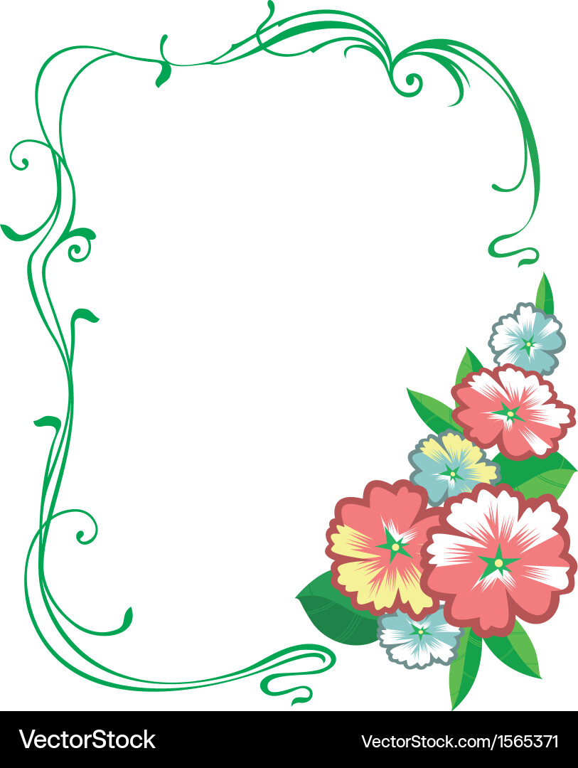 Floral Frame Border Royalty Free Vector Image - VectorStock