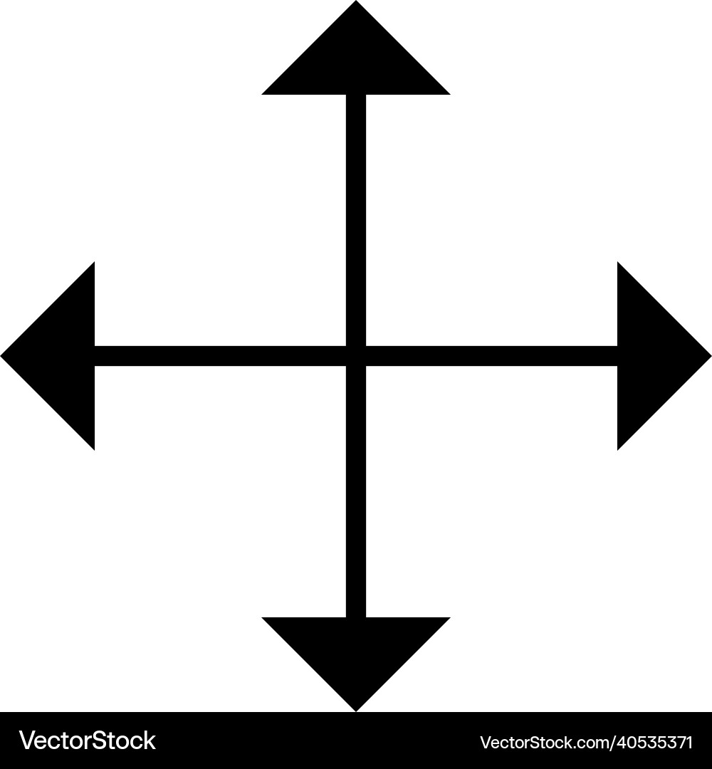 Move cursor four direction arrow icon Vector Image