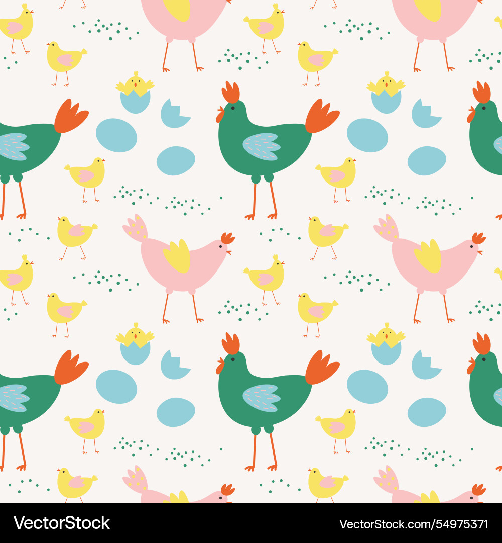 Repeating seamless pattern for easter – Free Vector | VectorStock