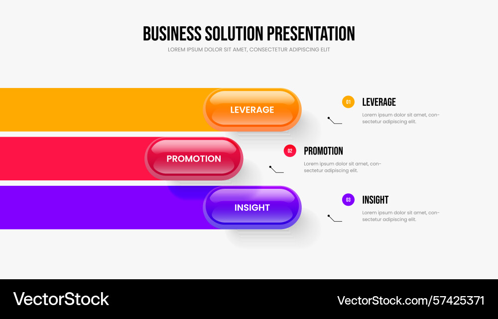 Service portfolio presentation template market Vector Image