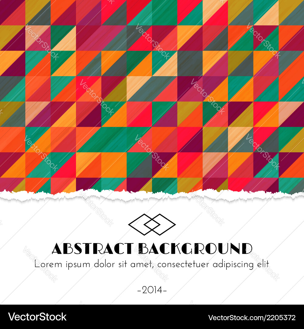 Abstract multicolored background with triangles Vector Image