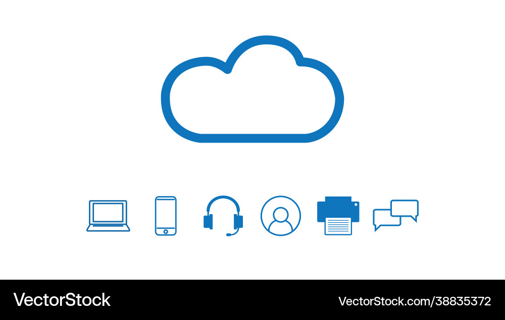 Cloud computing Vector Image