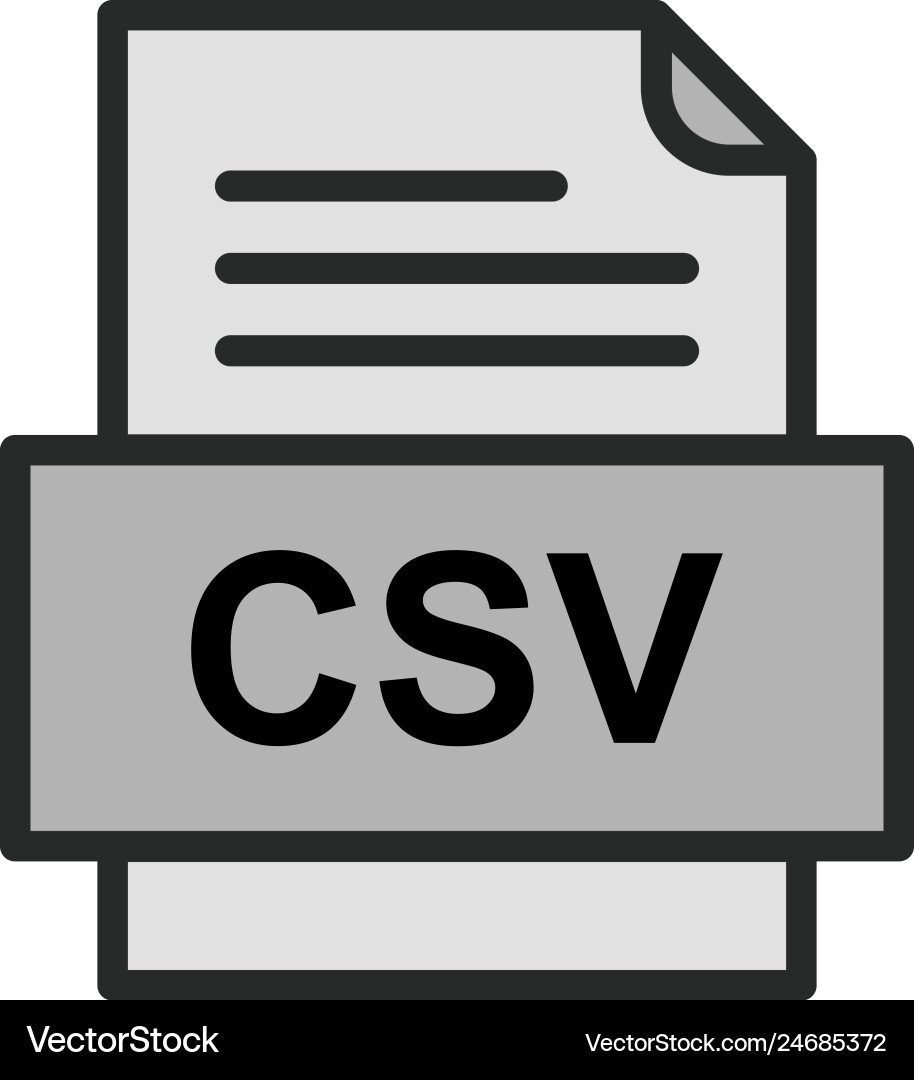 Csv file document icon Vector Image