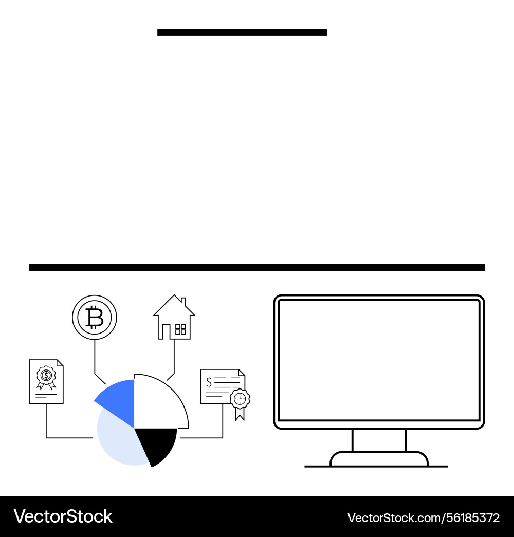 Digital asset management with blockchain Vector Image