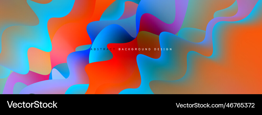 Dynamic liquid waves abstract background Vector Image
