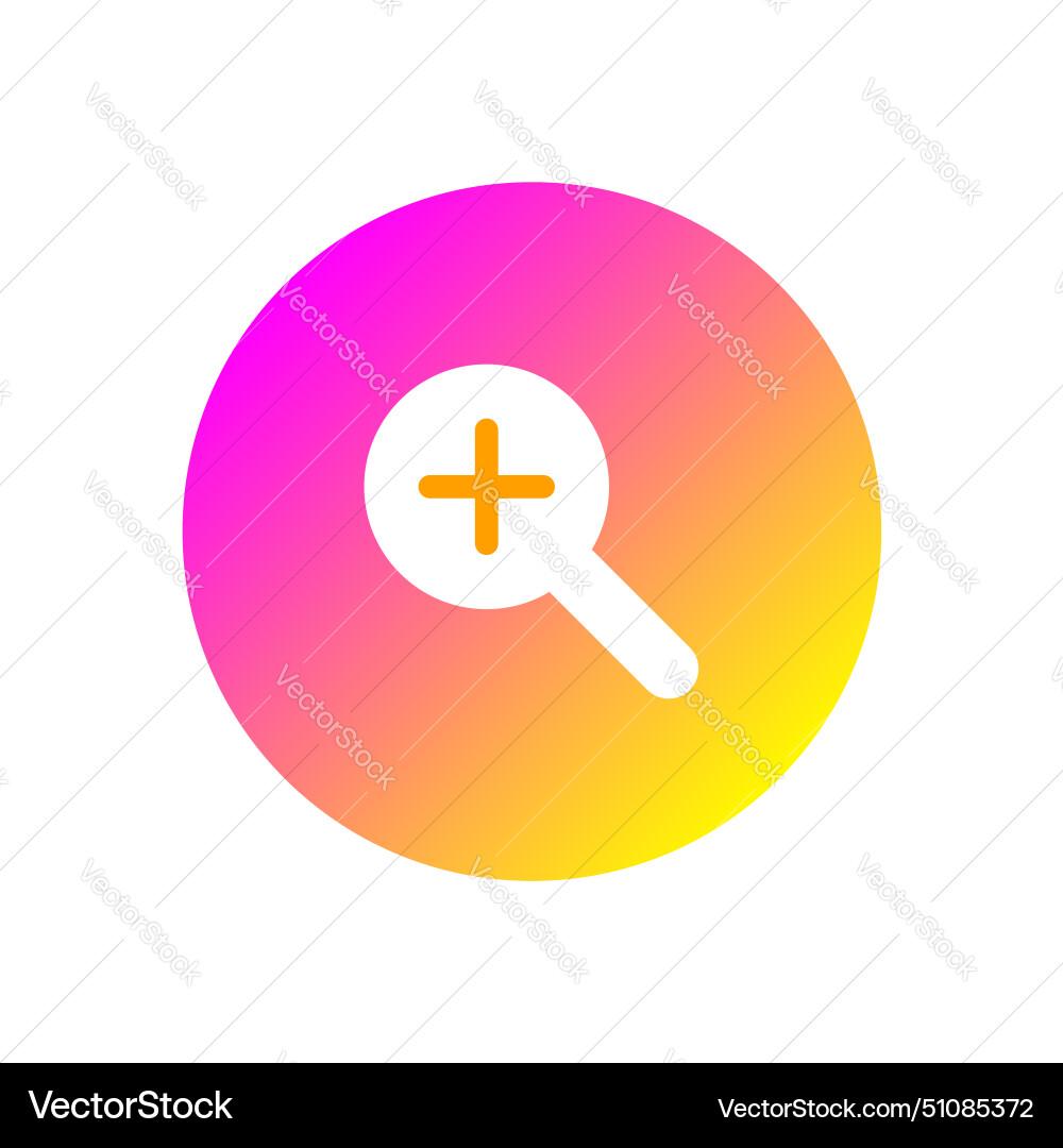 Gradient web zoom in ui flat icon design vector image