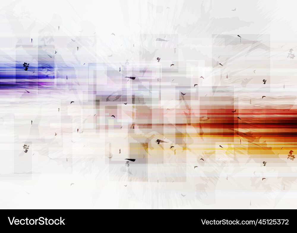 Grunge tech background with squares Vector Image