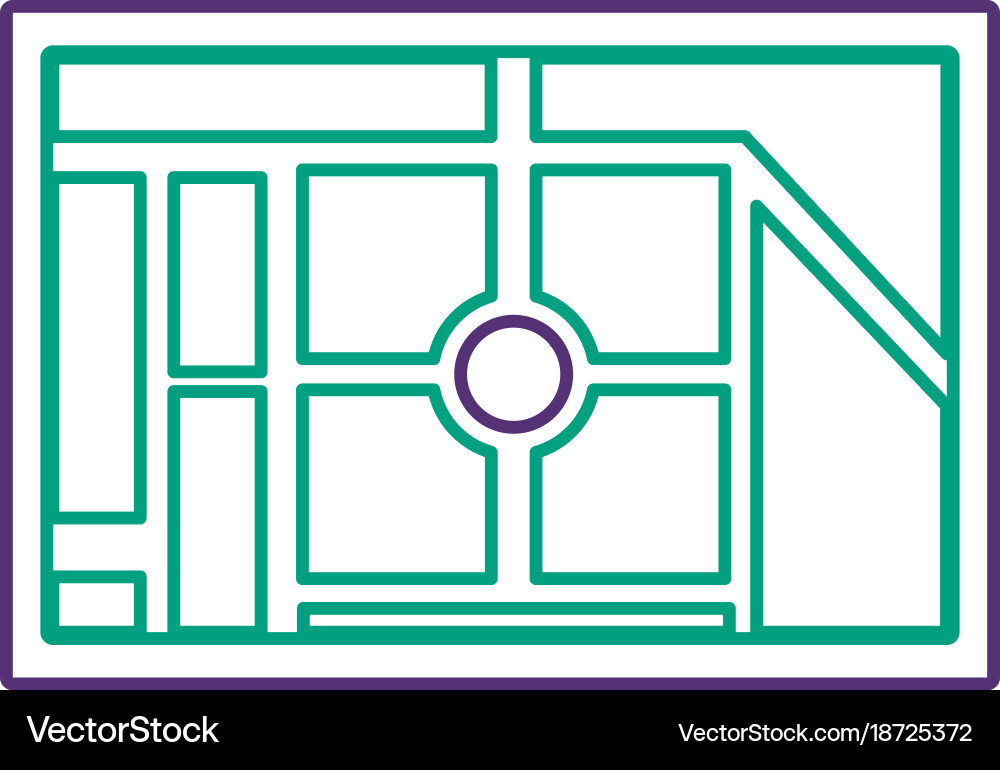 Map navigation web application destination Vector Image