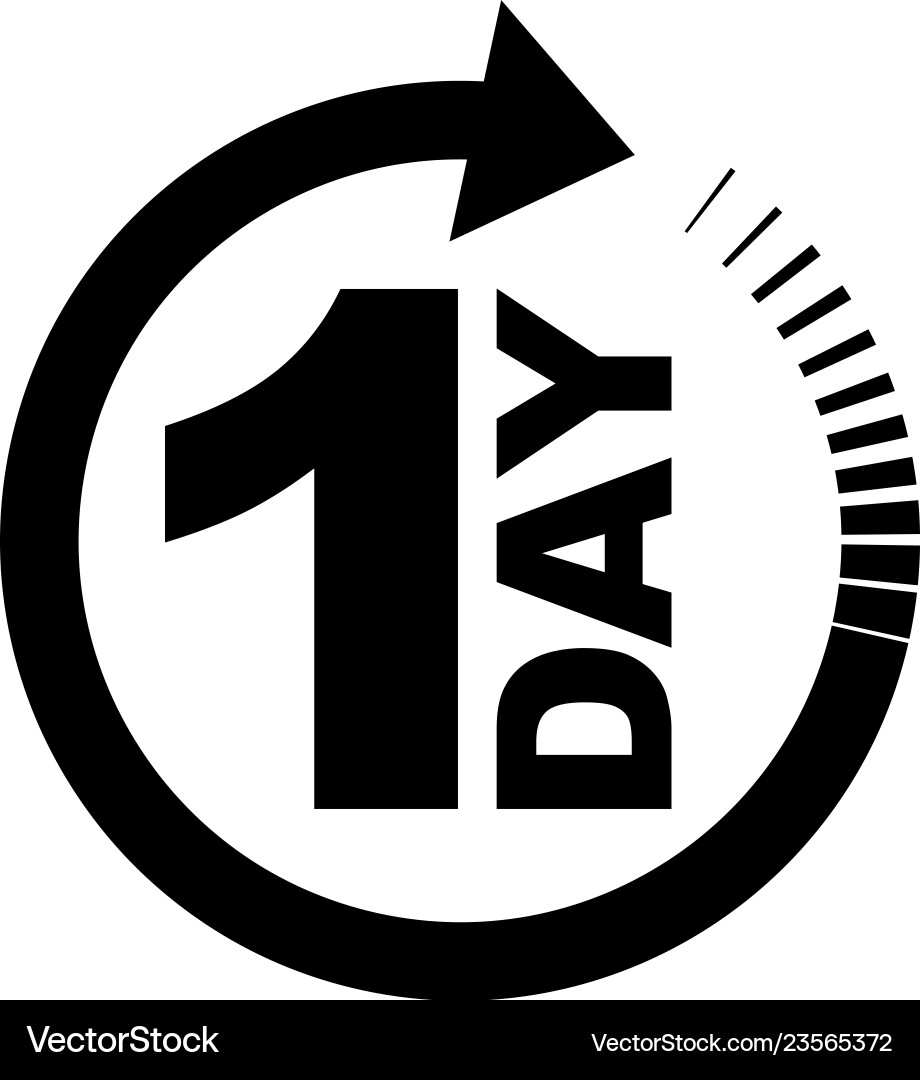 One Day Timer Icon Vector Image