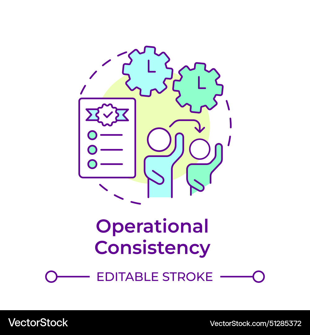 Operational consistency multi color concept icon Operational consistency multi color concept icon vector image