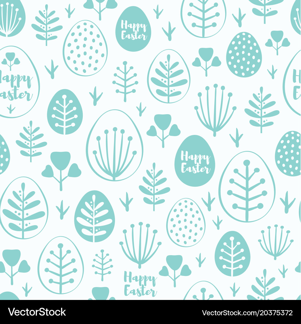 Seamless minimal easter pattern with eggs Vector Image