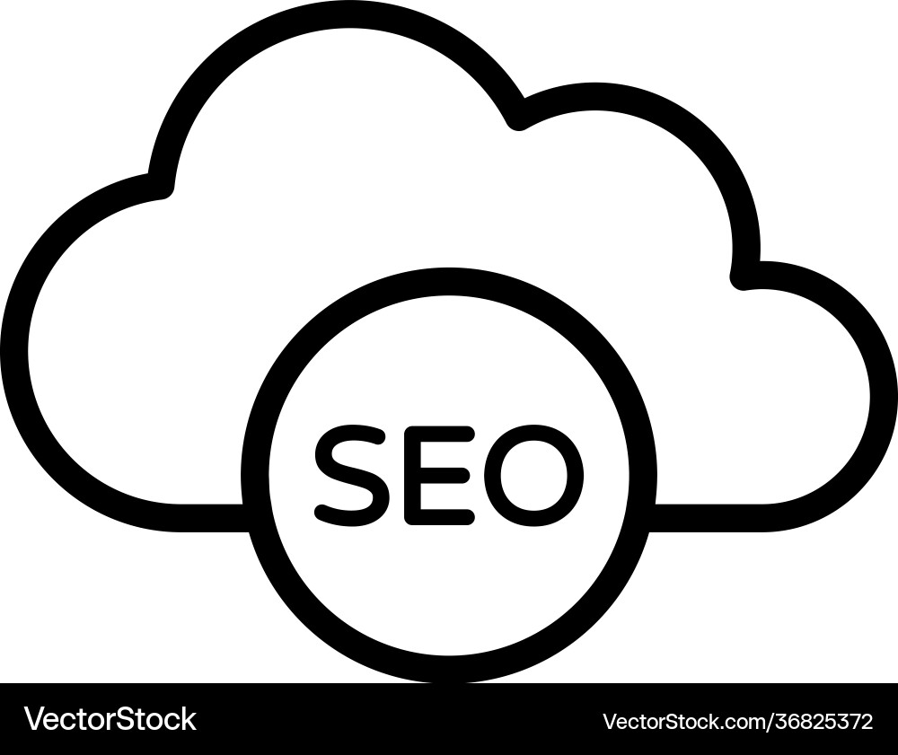 Seo cloud Vector Image