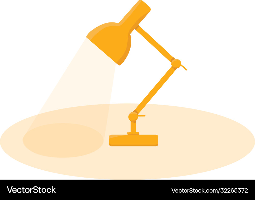 Table lamp with a shadow from light Vector Image