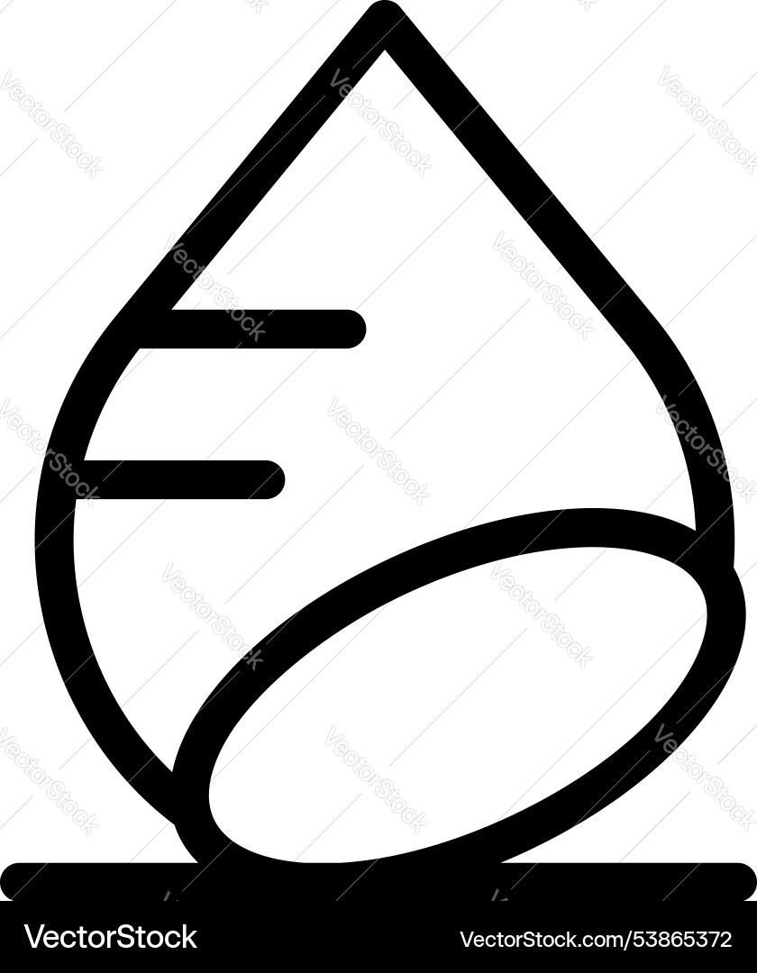 Water drop balancing on solid base creating Water drop balancing on solid base creating Vector Image