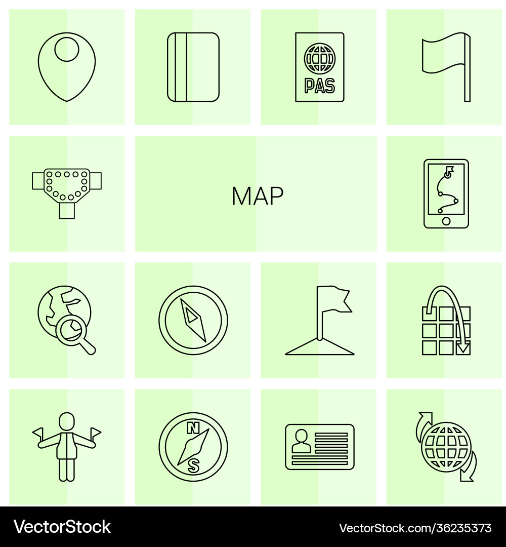 14 map icons (36235373) – Free Vector | VectorStock