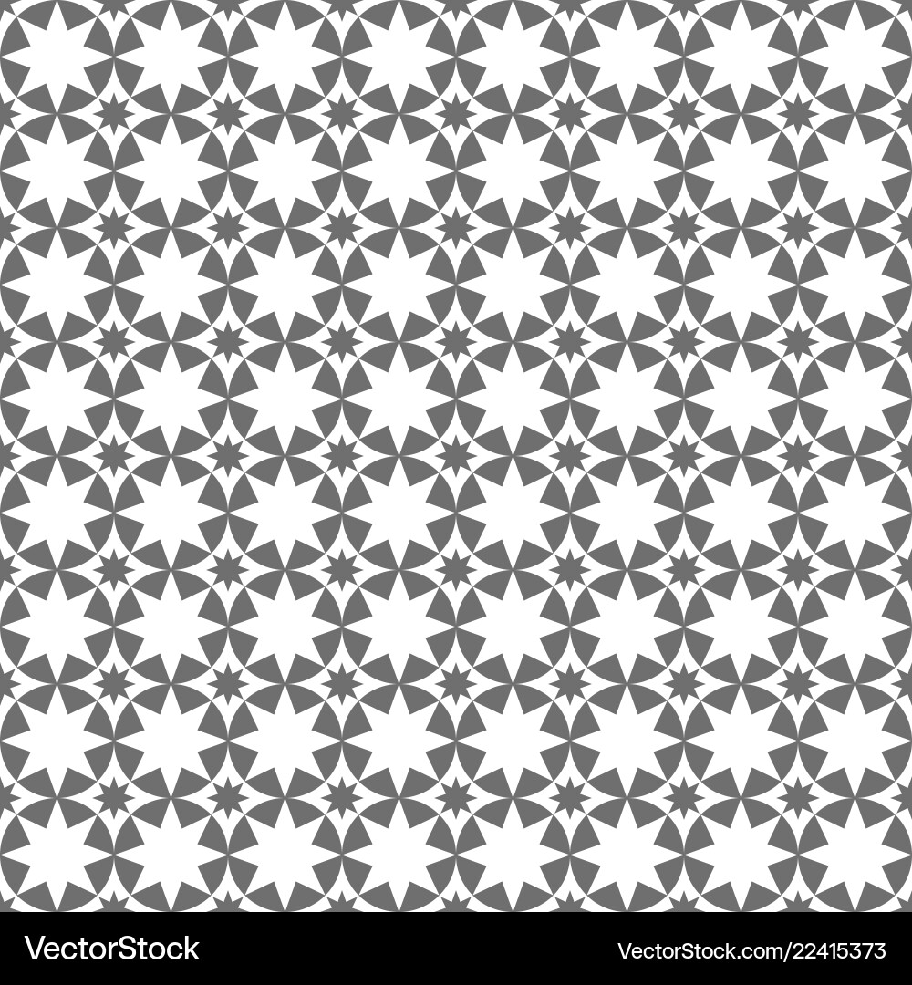 Abstract Geometric Pattern - Circles & Stars Vector Image