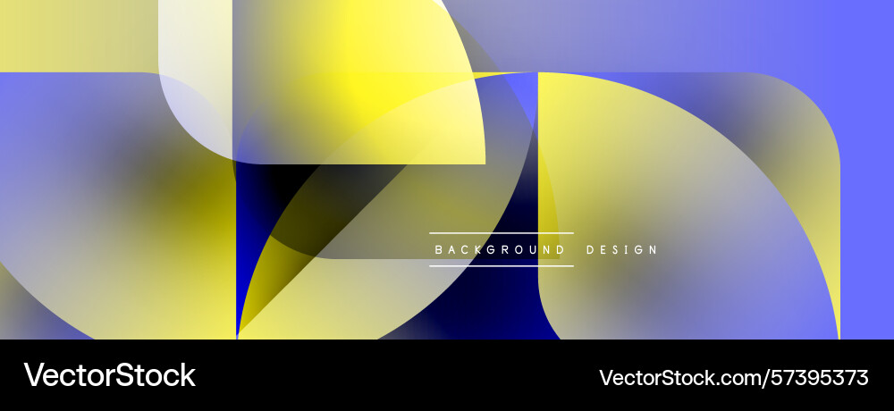 Abstract geometric shapes overlap creating Vector Image