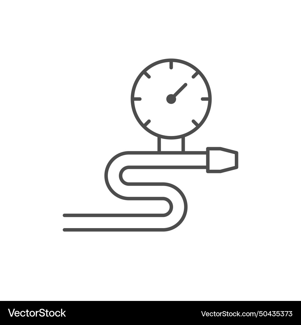 Air manometer line outline icon vector image