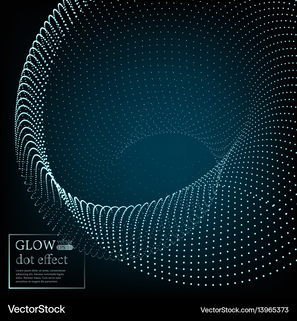 Array with dynamic particles 3d technology style Array with dynamic particles 3d technology style Vector Image