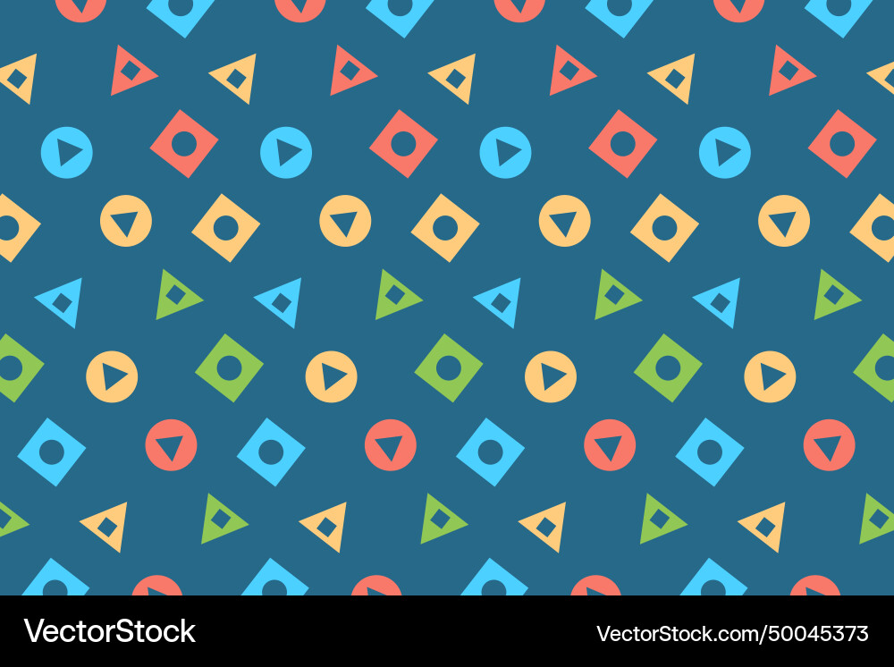 Blue colorful object pattern vector image