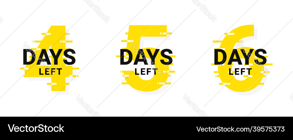 Countdown Timer - Days Left vector image