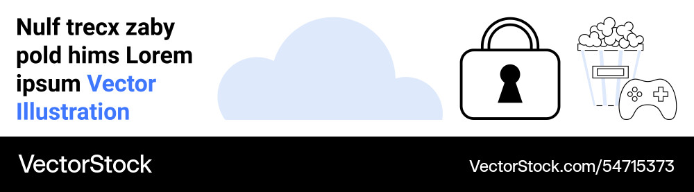 Data storage security with cloud lock Vector Image