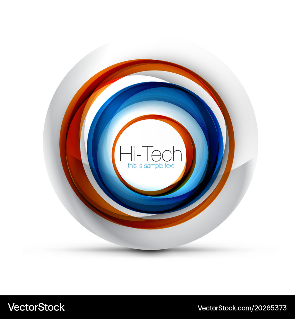 Digital techno sphere web banner button or icon Vector Image