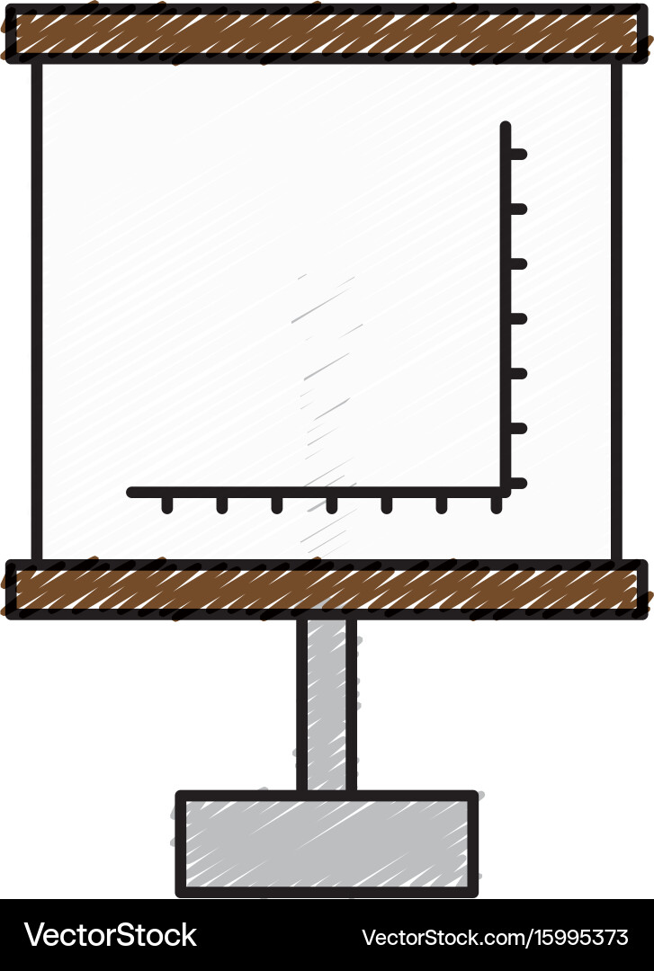 Flipchart with cartesian plane Vector Image