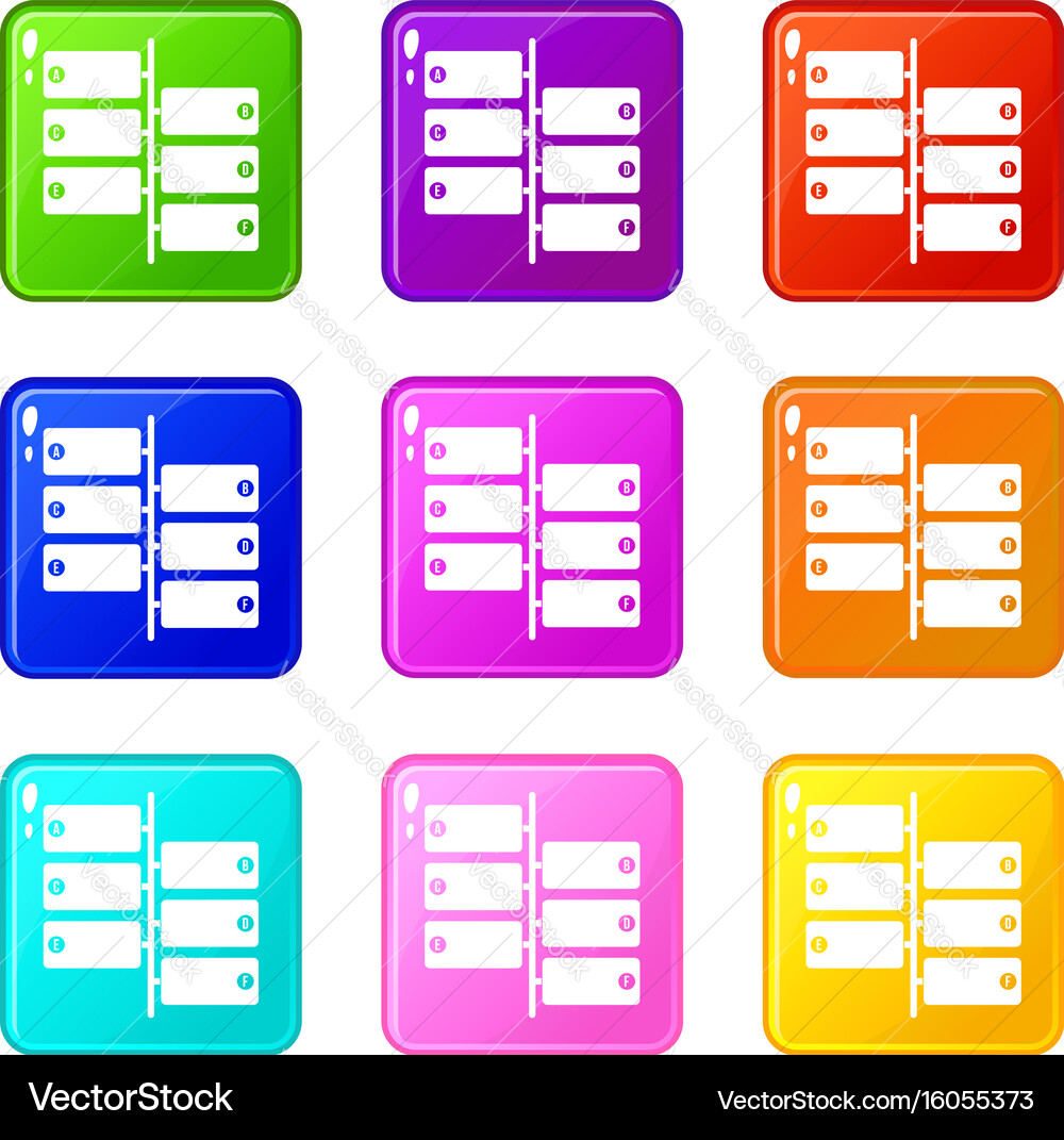 Infographic blocks on signpost set 9 Vector Image