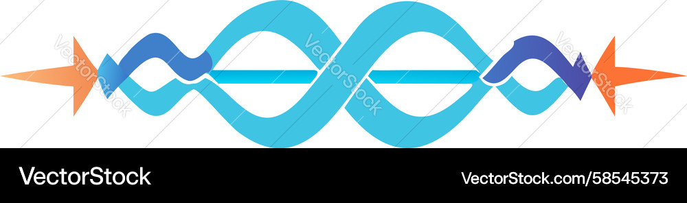 Interlocking Wave Element Vector Image