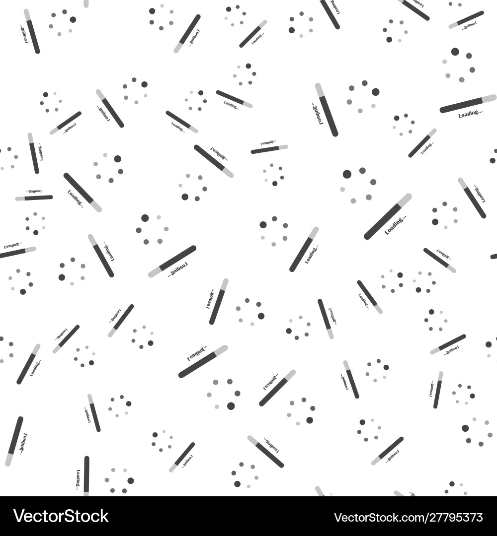 Loading icon seamless pattern on white background Vector Image
